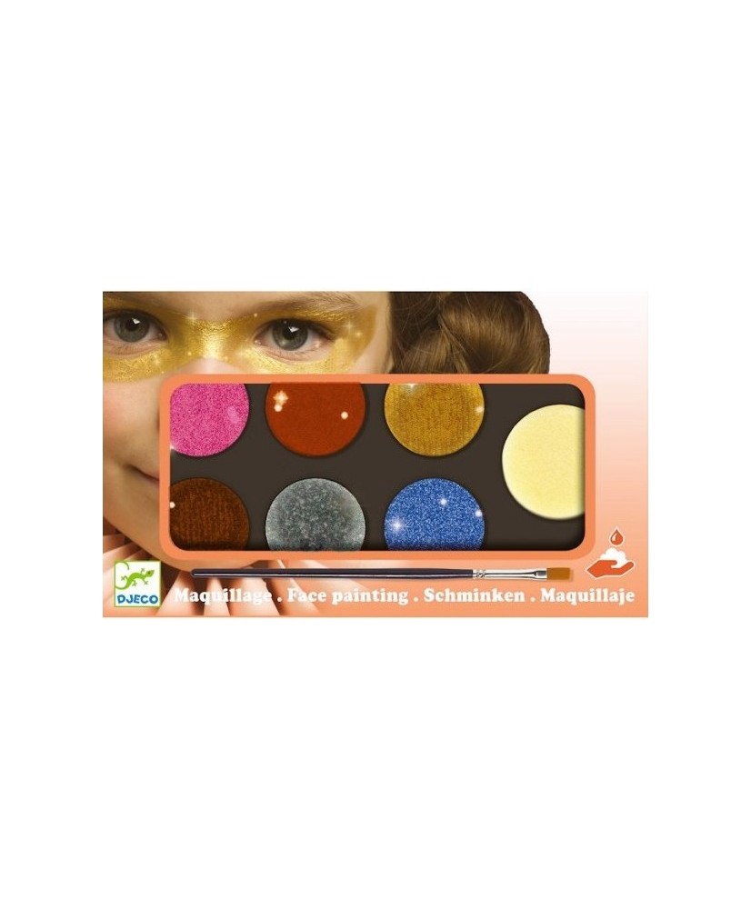 Estuche de maquillaje: paleta 6 colores efecto metal. Djeco