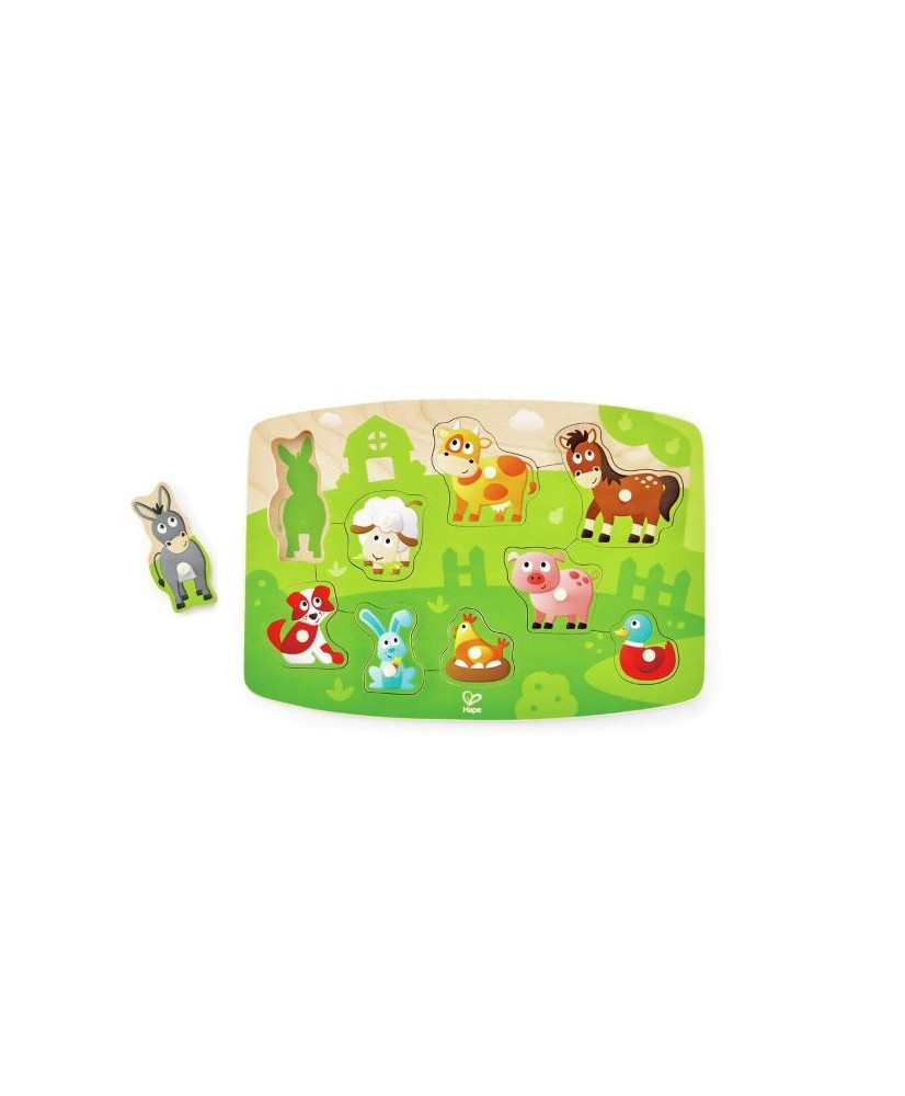 Puzzle de la Granja con Pinzas. Hape