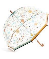 Paraguas grande transparente Pequeñas flores. Djeco