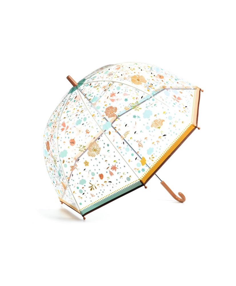 Paraguas grande transparente Pequeñas flores. Djeco
