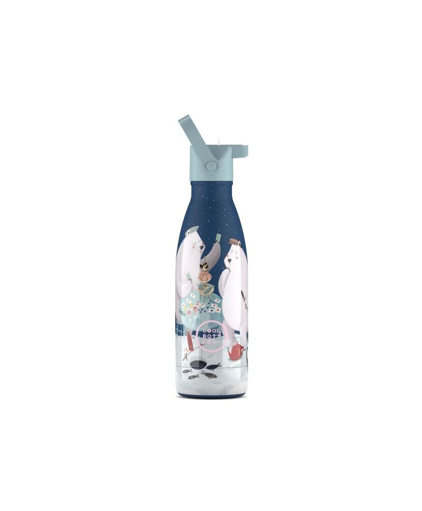Botella de agua para niños The Kids Bottle - Polar Bears 350ml. Cool Bottles