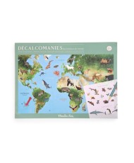 Mapamundi de Calcomanías Tout autour du monde. Moulin Roty