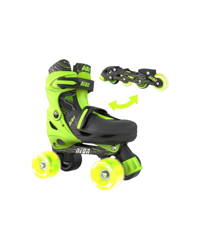 Patines Combo Neón Verde T.30 - 33. Yvolution