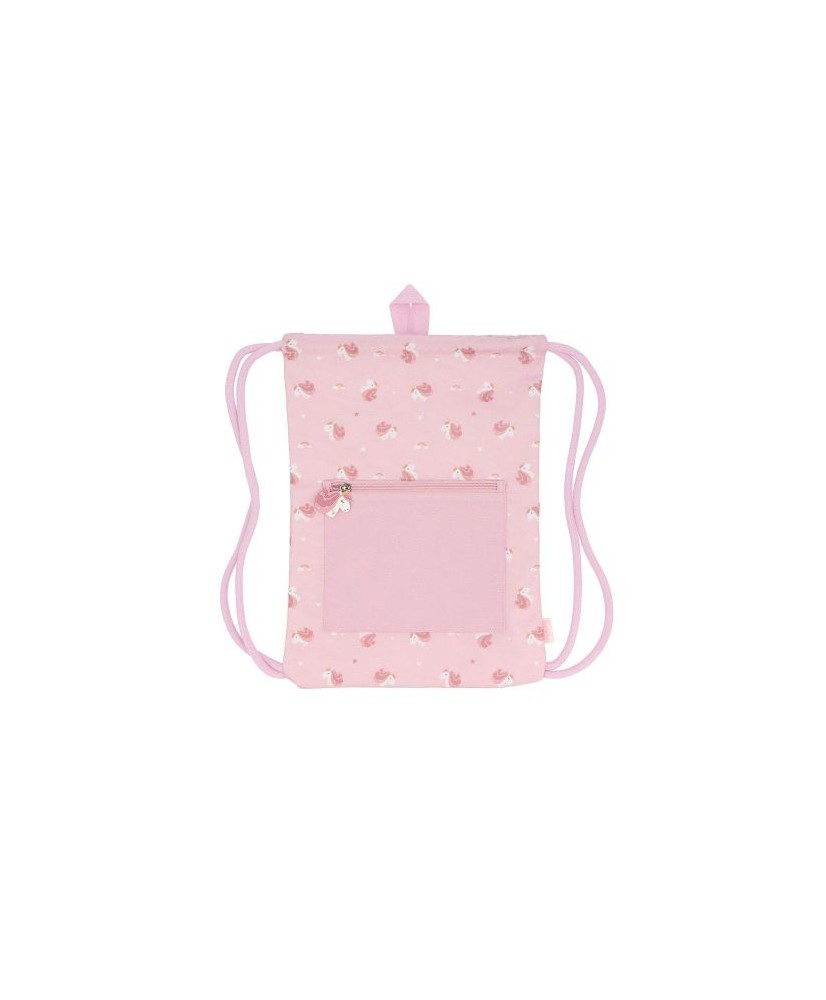 Mochila Saco Impermeable Magical Unicorn Personalizable. Tutete