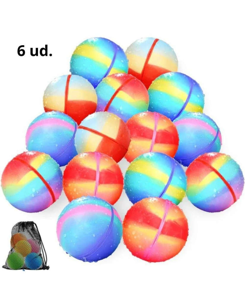 Globos de agua RAINBOW. Soppycid 6 uds + bolsa