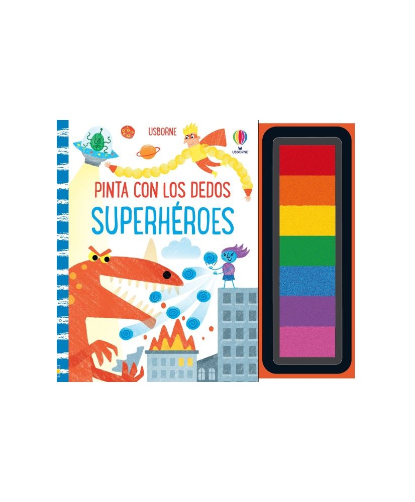 Superhéroes. Pinta con los dedos. Usborne