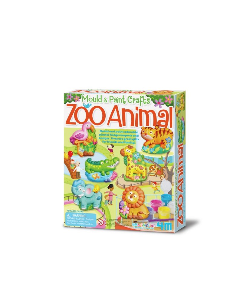 Mould & Paint de los Animales del Zoo. 4M