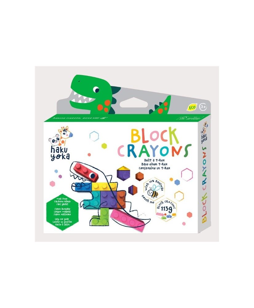 Crayones en bloque T-Rex. HakuYoka