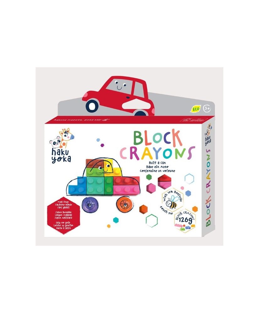 Crayones en bloque Coche. HakuYoka